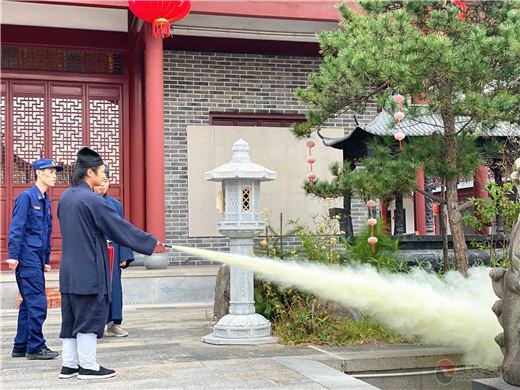 浙江道教學院師生進行消防安全學習